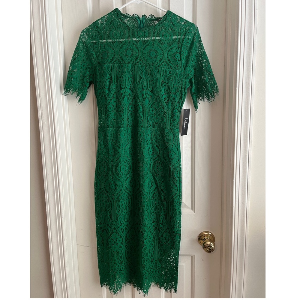Lulus green lace dress